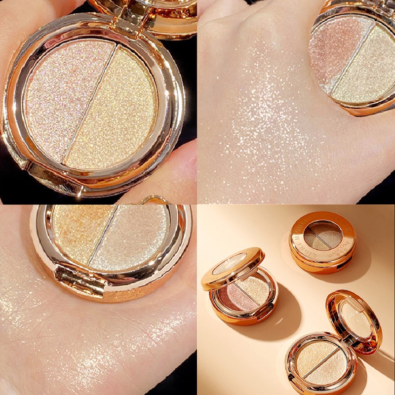 Bảng phấn trang điểm Mancosie bắt sáng và tạo khối 2 tông màu tùy chọn