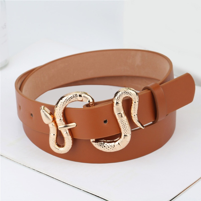 Dây Thắt Lưng Da Rắn Cài Khóa Có Thể Điều Chỉnh Thời Trang Cho Tuổi Teen
