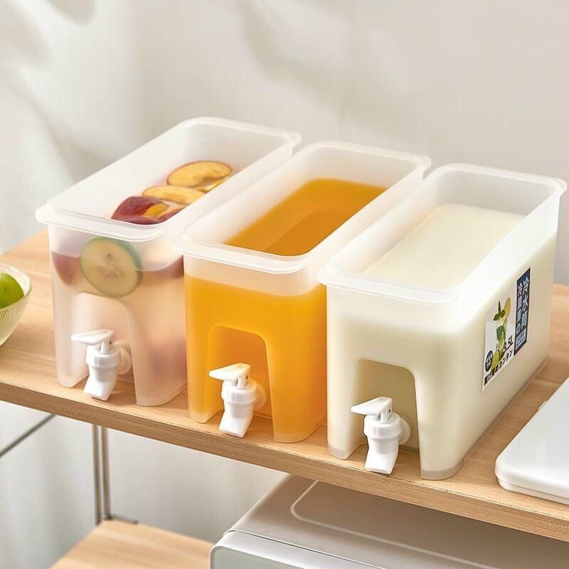 Bình đựng nước có vòi chuyên để tủ lạnh 3,5L - Bình đựng nước detox hoa quả có vòi siêu mát, chịu nhiệt cao LOẠI XỊN