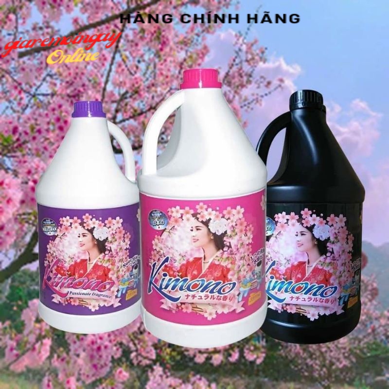 Nước giăt xả 2in1 KIMONO (3.6kg/can) -  Được sản xuất theo Công nghệ Nhật Bản, giặt  tay và giặt máy