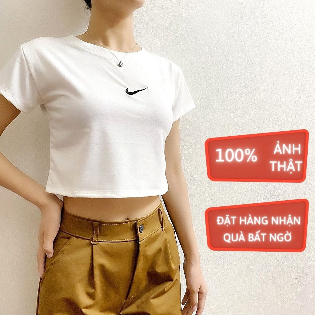 [FREE SHIP TỪ 50K ] Áo phông croptop 2 màu đen trắng chất đẹp 💓 Freeship 💓 Áo thun cộc tay freesize 2021