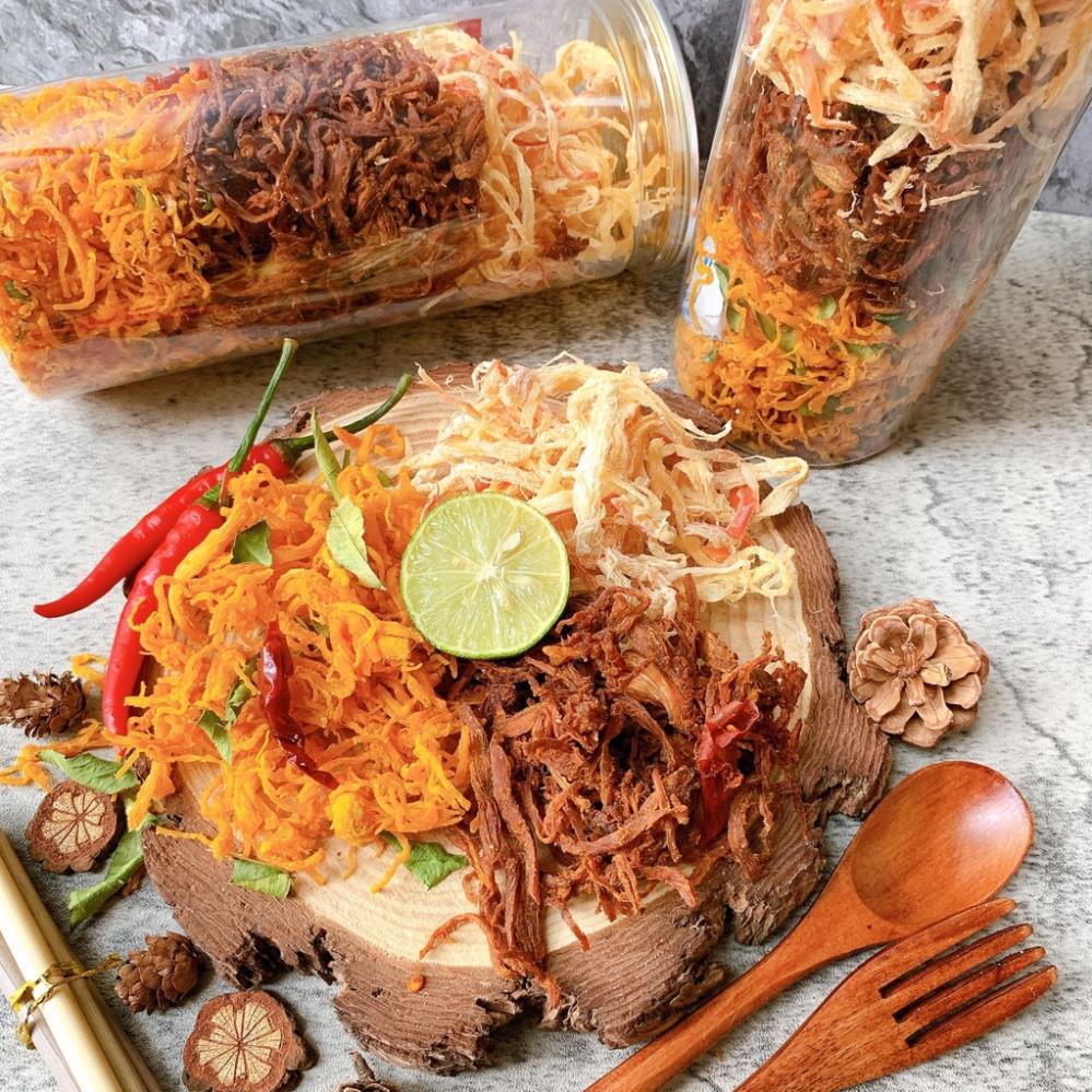 Mix 3 khô gà, mực, heo 300g hũ pet tiện lợi, ăn vặt HABI FOODS Hà Nội với đặc sản các miền ngon giá rẻ | BigBuy360 - bigbuy360.vn