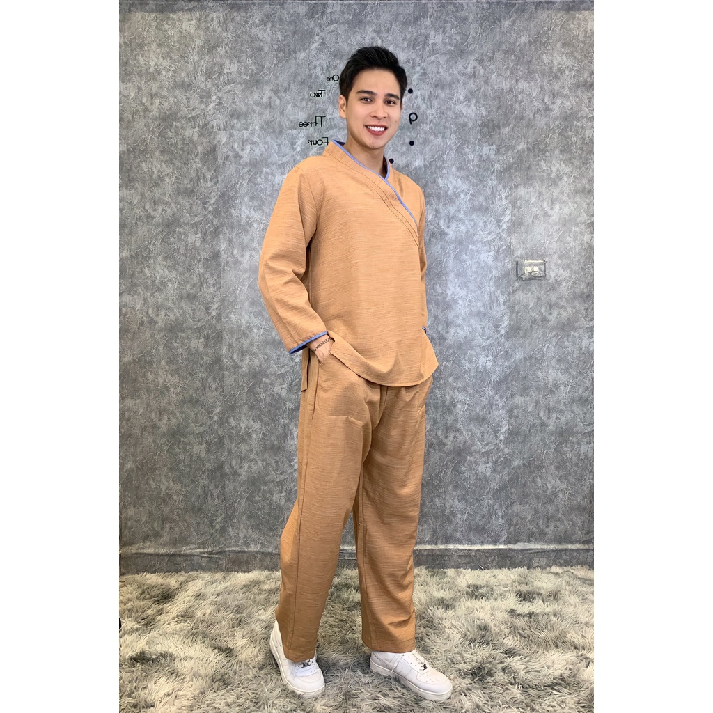 Đồ Lam Đi Chùa Nam Cao Cấp - Pháp Phục Đi Chùa Của Nam S5