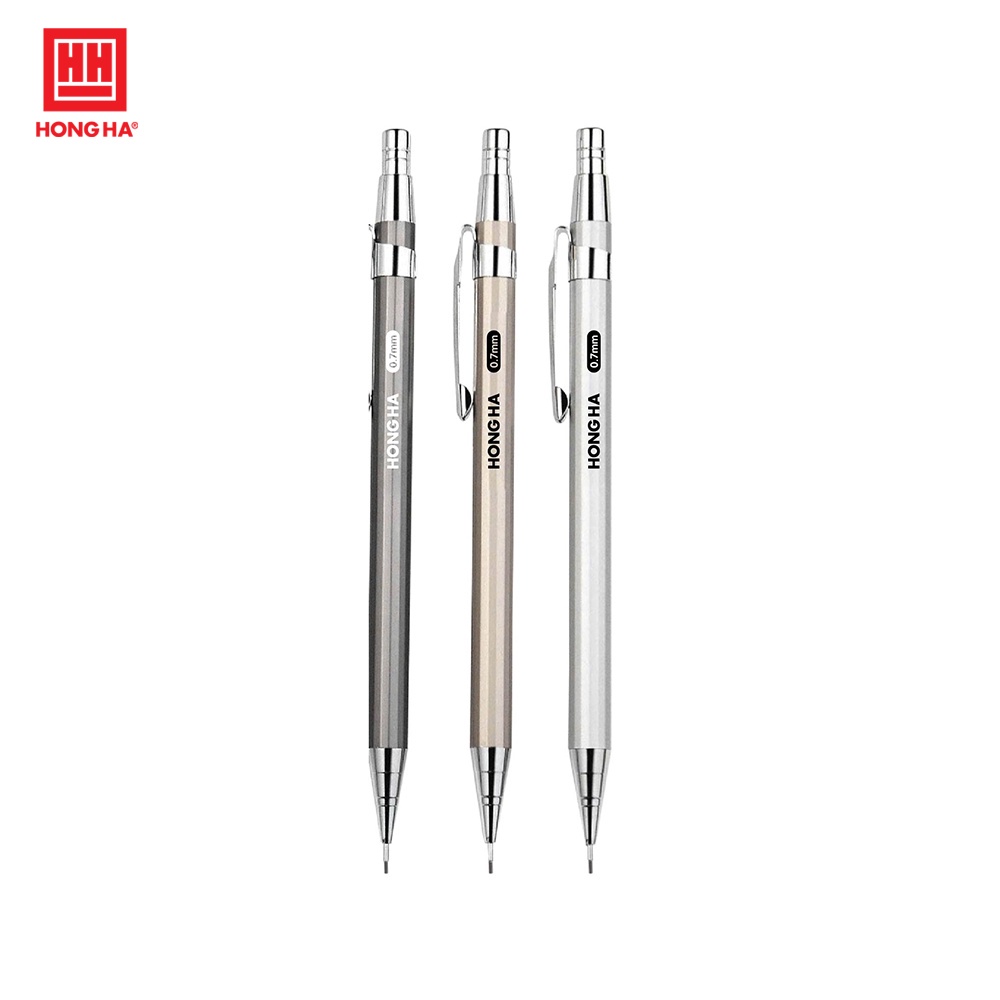 Bút chì kim Hồng Hà Ngòi 0.7mm - Vỏ kim loại không hao mòn chống gỉ - 3543