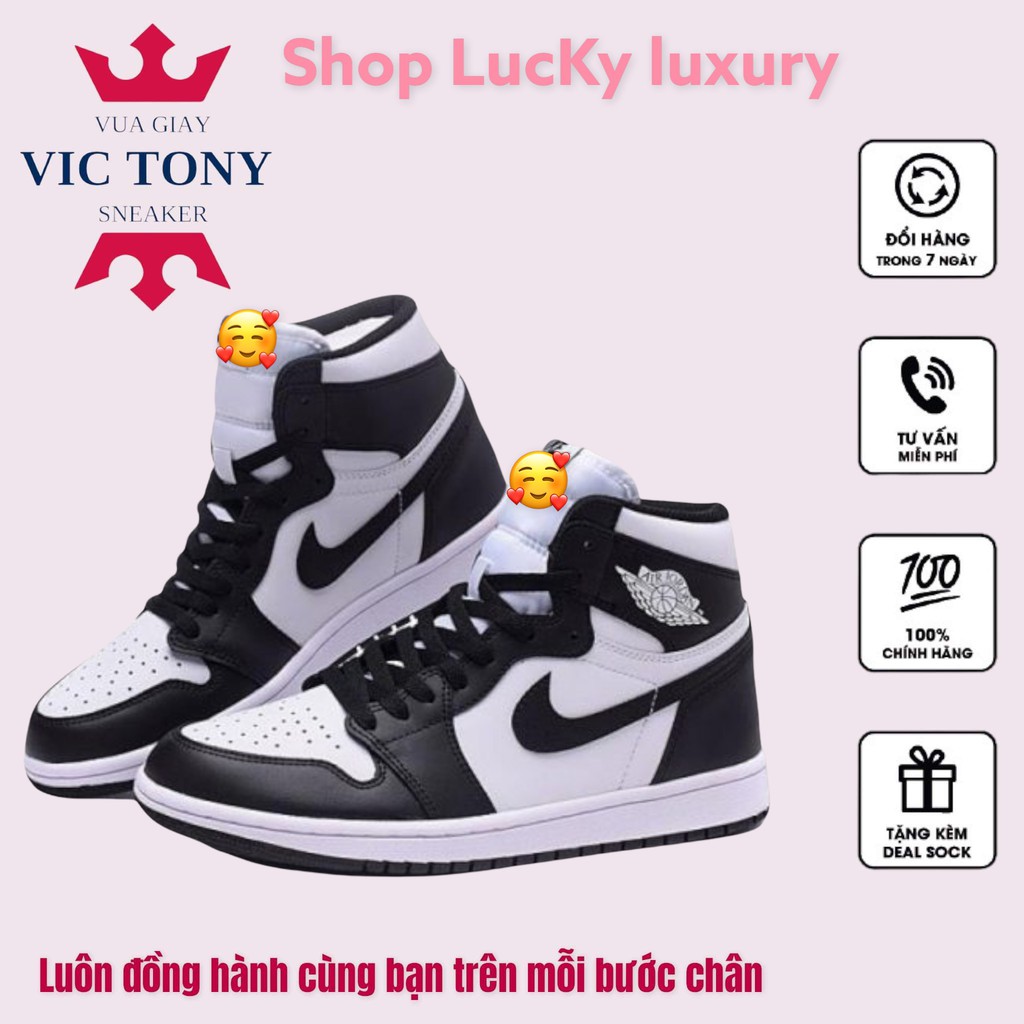Giày JORDAN PANDA Giày Thể Thao Jordan cao cổ Đen Trắng Full Box | BigBuy360 - bigbuy360.vn