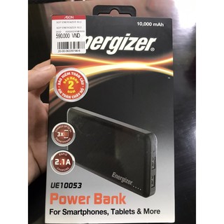 Sạc dự phòng Energizer 10,000mAh /3.7V Li-Polymer - UE10053 (MỚI 100% - BH 2 NĂM)
