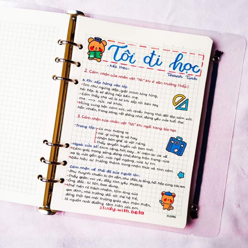 Sổ giấy trang trí Văn 8