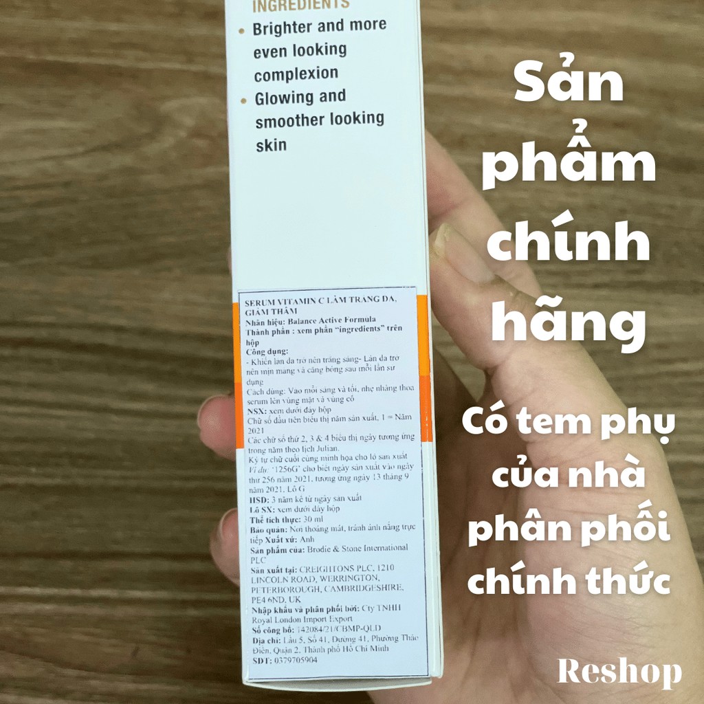 Serum Cấp Nước Dưỡng Ẩm Balance Active Formula Hyaluronic Deep Moisturizing 30ml