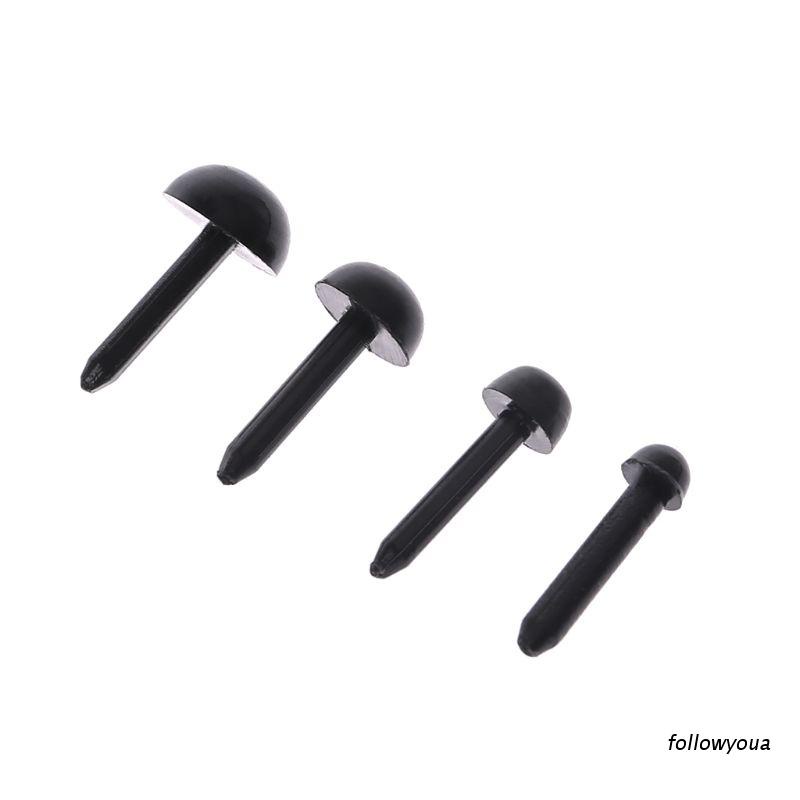Set 100 mắt nhựa đen để làm gấu bông búp bê thủ công tiện lợi cỡ 3mm/ 4mm/ 5mm/ 6mm