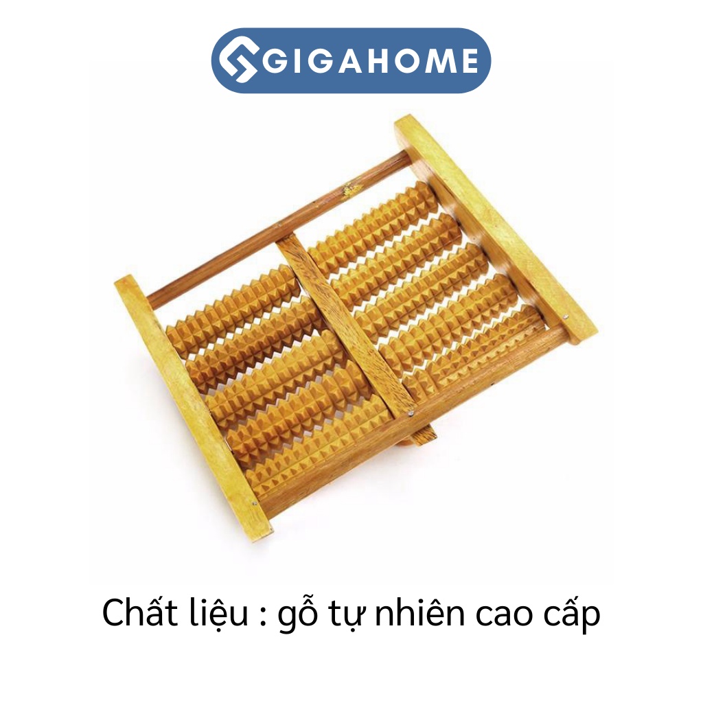 Bàn Lăn Gỗ GIGAHOME Massage Chân 5 Hàng, Giúp Lưu Thông Tuần Hoàn Máu, Bấm Huyệt 3520