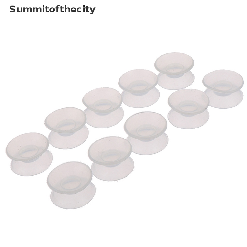 Set 10 Đệm Hút Chân Không Hai Mặt Bằng Nhựa Trong Suốt Cho Giá Đỡ Cốc Hút Chân Không