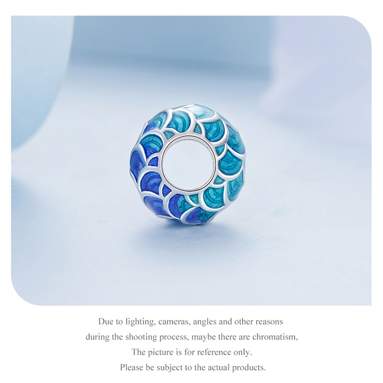 BAMOER Mặt Vòng cổ Hình Vảy Rồng Bằng Bạc 925 Thời Trang DIY