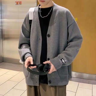 Áo khoác cardigan thời trang cổ chữ v phối cúc cực basic