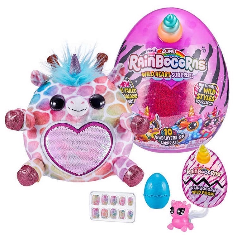 Đồ Chơi Trứng Kì Lân RainBocorns Bất Ngơ Chính Hãng Siêu Hot - Giant Eggs With Unicorn Horns (Bên trong là gấu bông)