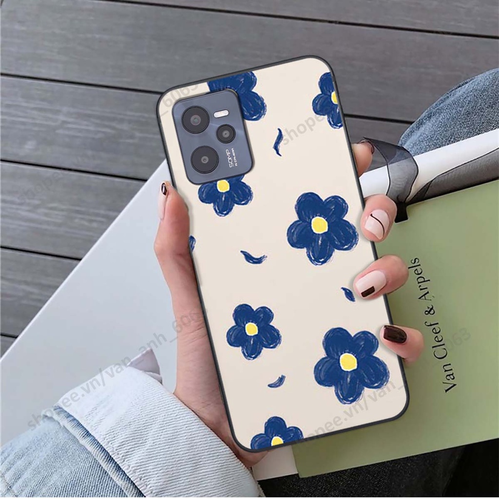 Ốp lưng Realme C35 in hình hoa, gấu rich bear nghệ thuật, thời trang