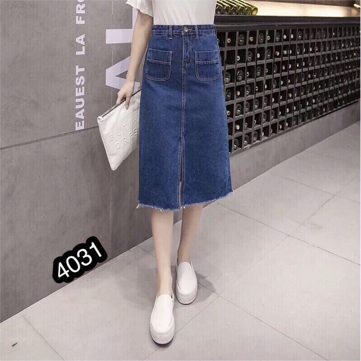Chân váy jean sẻ dài 4030 | BigBuy360 - bigbuy360.vn