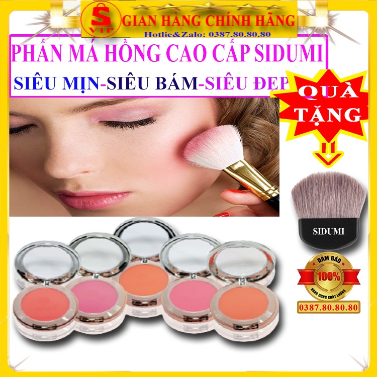 [ AUTH - MUA 1 TẶNG 1 ] Phấn má hồng cao cấp siêu mịn, siêu đẹp, lên màu tự nhiên/ Phấn má hồng Sidumi hàn quốc có nhũ