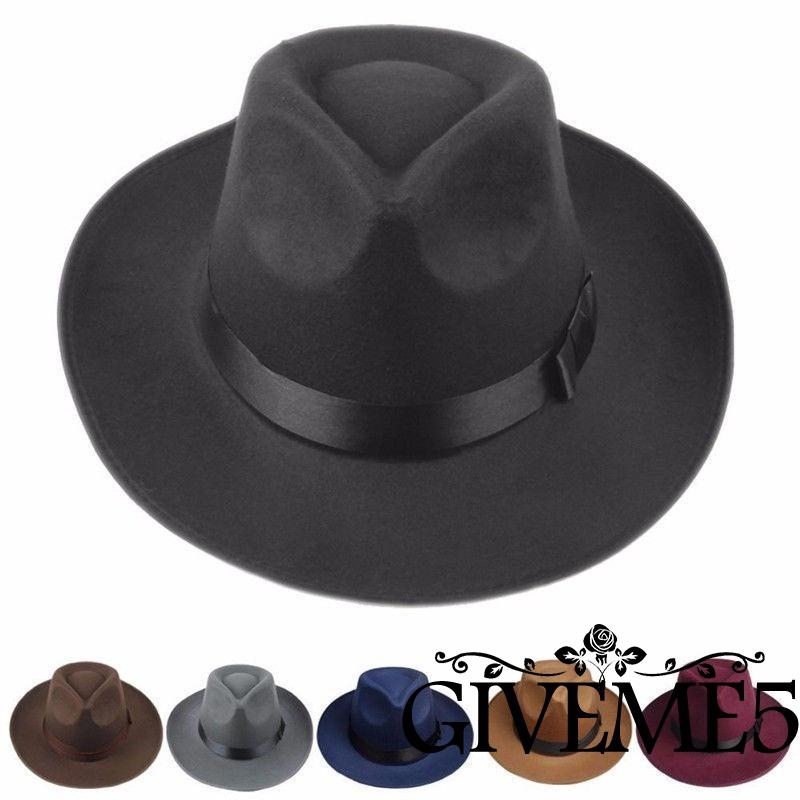 Nón phớt phong cách cổ điển thời trang Unisex