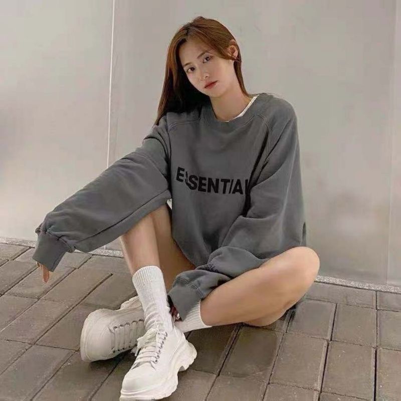 (ORDER_FREESHIP ĐƠN HÀNG 99K) Áo Sweater Nỉ Bông ESSENTIAL Cho Nam Nữ Năng Động Cá Tính Phong Cách Thời Trang Hàn Quốc