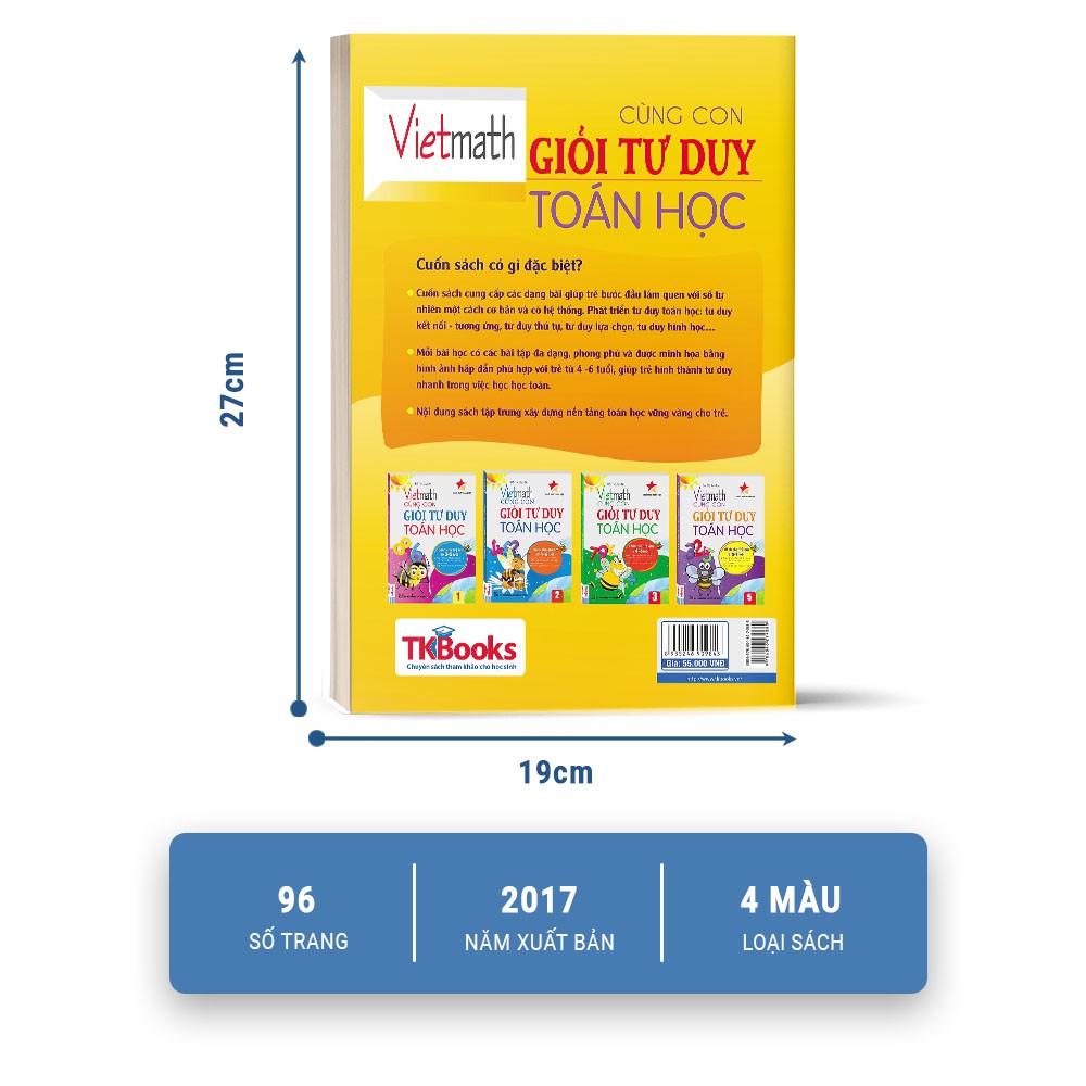Sách Vietmath Cùng con giỏi tư duy toán học 4 MCBooks