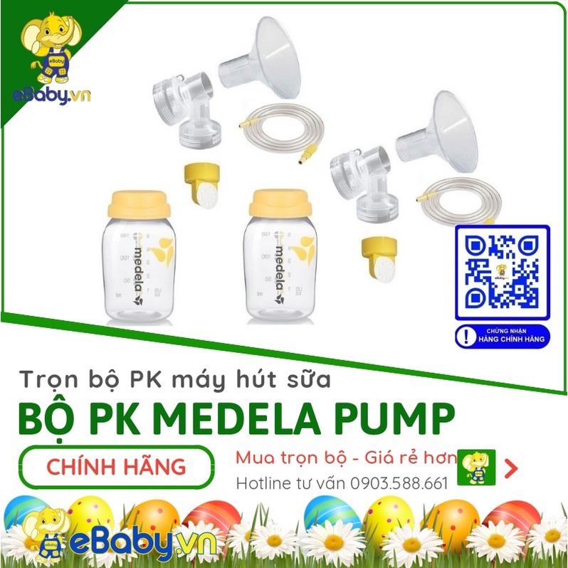 Phụ kiện máy hút sữa Medela (Bán Lẻ)| Phụ kiện máy vắt sữa Medela Pump | Van, Gioăng Trắng, Cỗ Phễu, Ống hơi các loại