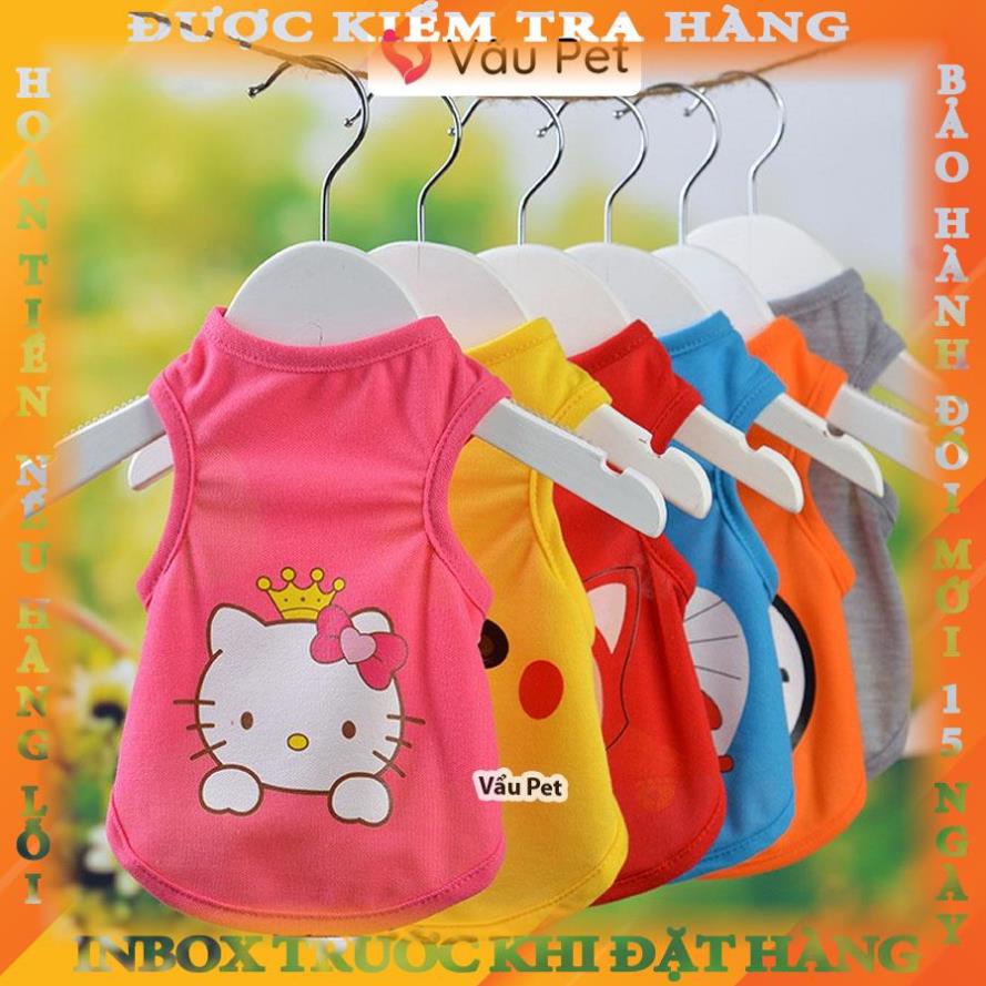 Áo cho chó mèo Ba lỗ hoạt hình - Quần áo cho chó poodle, con, lớn, mèo, thú cưng Vẩu Pet Shop  kimmo