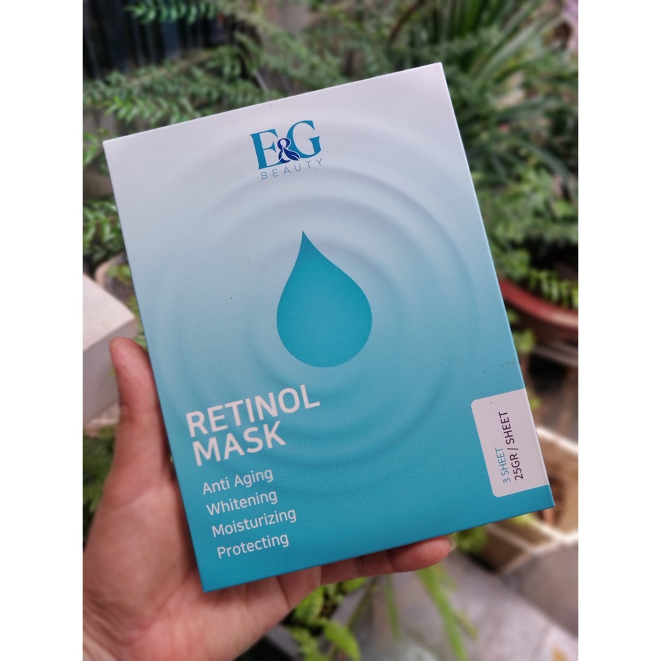 mặt nạ Retinol Mask E&G Beauty - Tái tạo da chuyên sâu - hộp 3 miếng