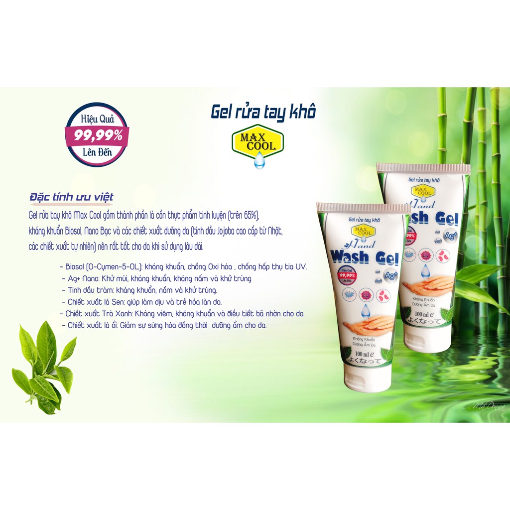 6 tubes rửa tay khô Max Cool 100ml | BigBuy360 - bigbuy360.vn