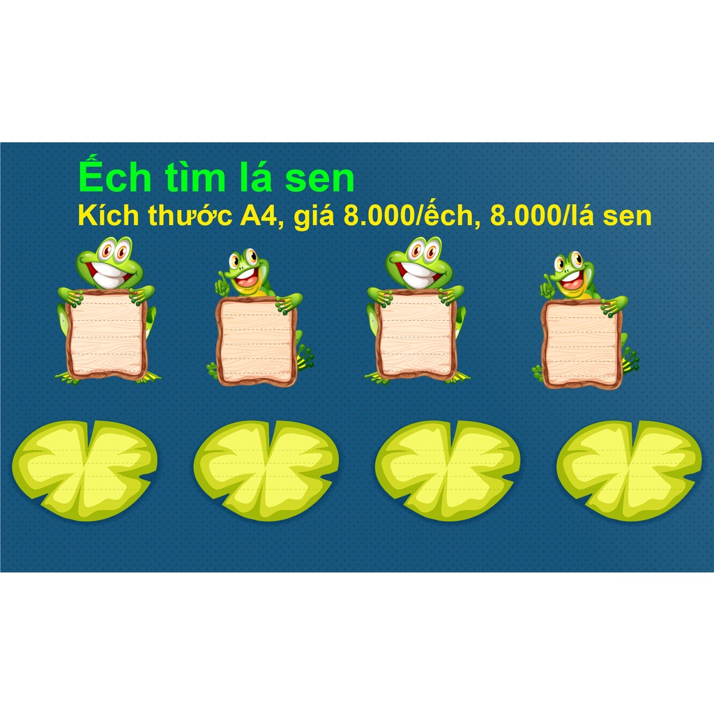 [Đồ dùng dạy học] Ếch tìm lá sen