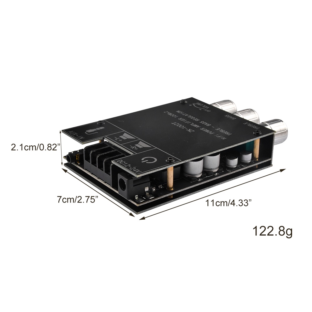 Bảng mạch khuếch đại điều chỉnh âm thanh DIYMORE tăng Bass ZK-1002T bluetooth 5.0 100WX2