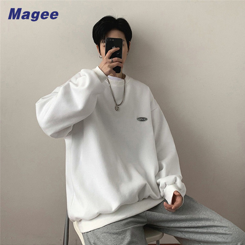 Áo Sweater Mỏng Cổ Tròn Dáng Rộng Thời Trang Xuân Thu Mới Cho Nam