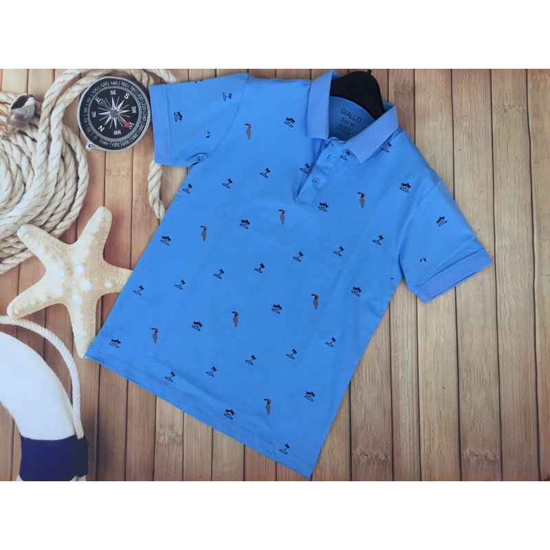 Áo Phông Polo Họa Tiết Có Cổ
