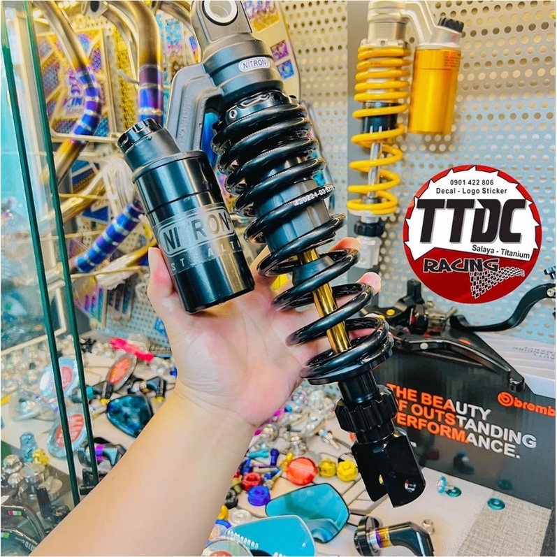 Phuộc Nitron 1:1 dành cho xe Airblade mẫu Full Black tăng chỉnh thật ✌