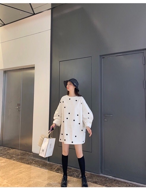 Đầm babydoll tay phồng