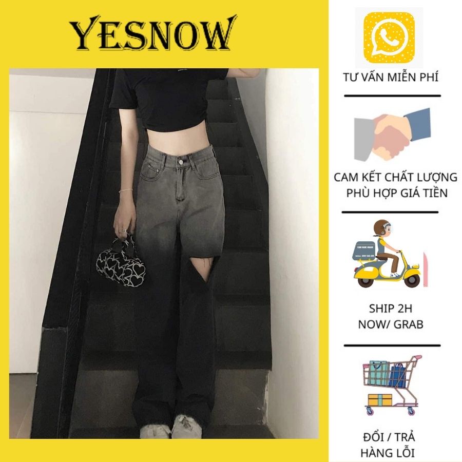 Jean phối rách siuuu hack dáng- yesnow