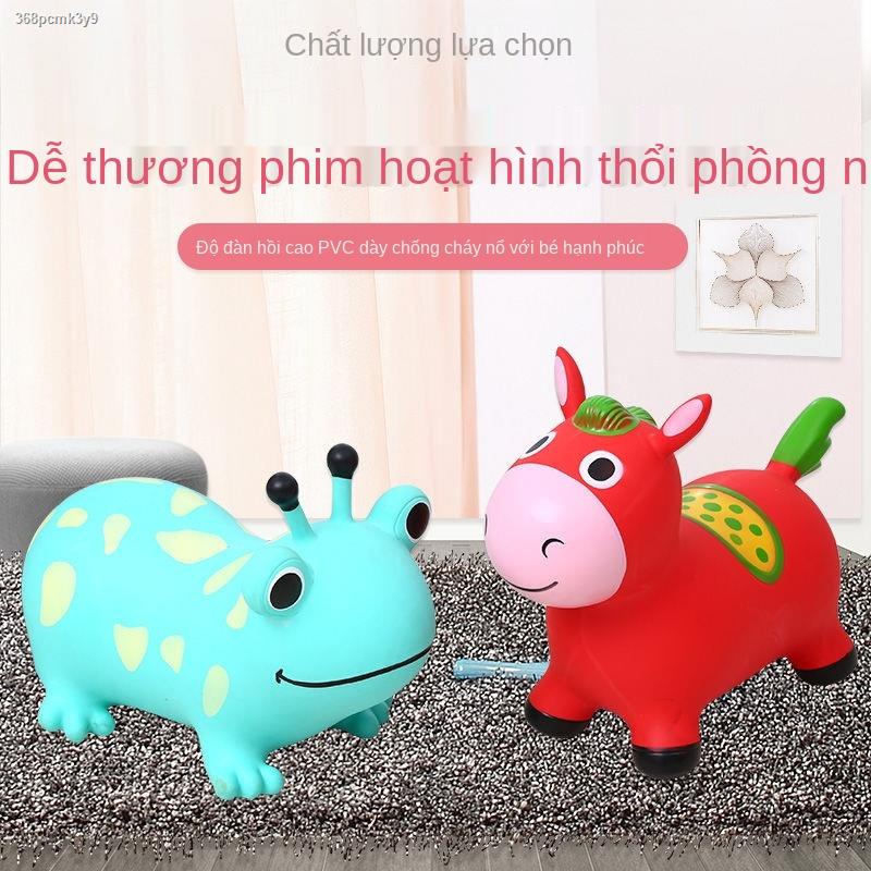 【2021】Bán buôn đồ chơi trẻ em nhảy ngựa bơm hơi không độc hại và dày lên phim hoạt hình con lừa nhỏ ếch