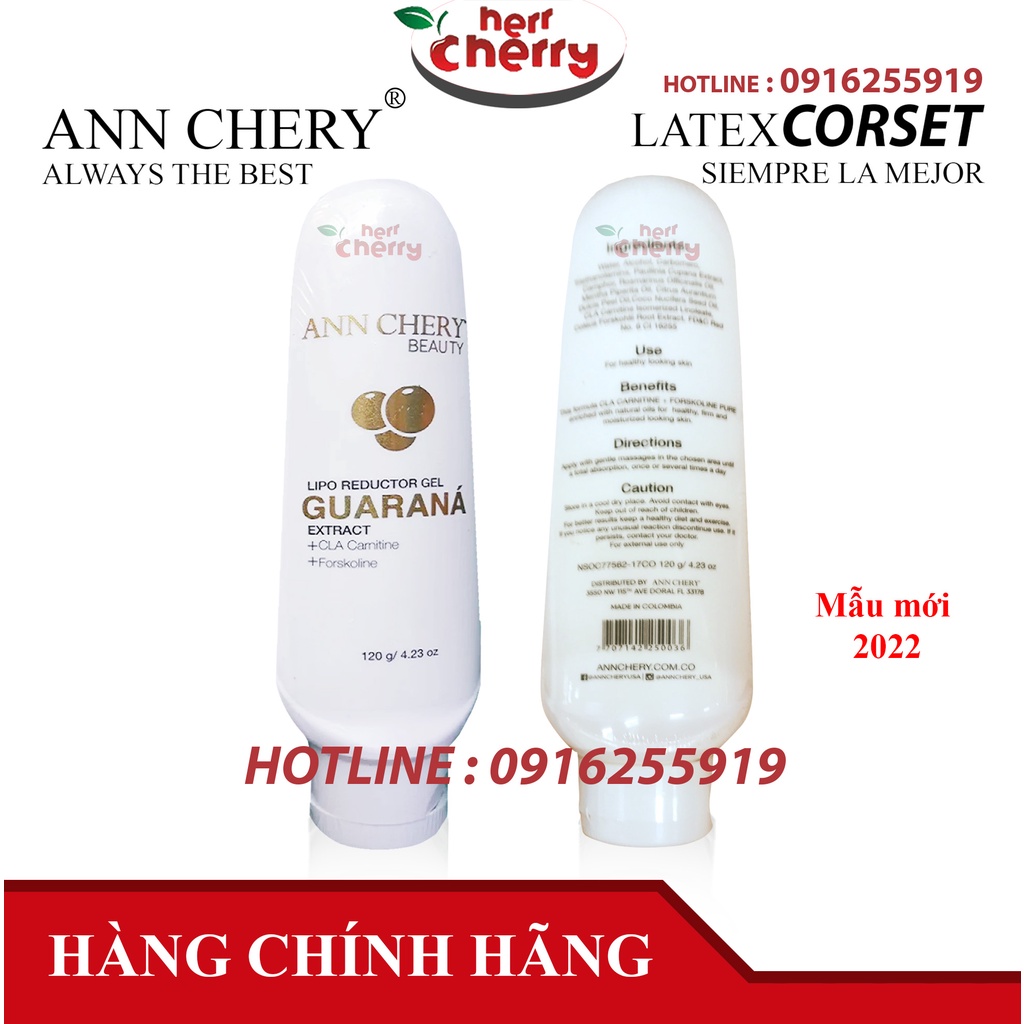 Kem chống rạn da và xổ mỡ bụng sau sinh Ann Chery Slimming Body Line Guarana Lipo Cool Gel