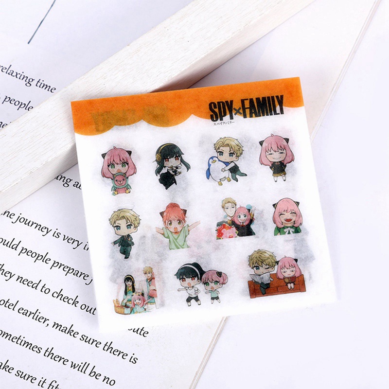 Set 6 Nhãn Dán Hoạt Hình SPY×FAMILY Trang Trí Sổ Tay/Laptop DIY