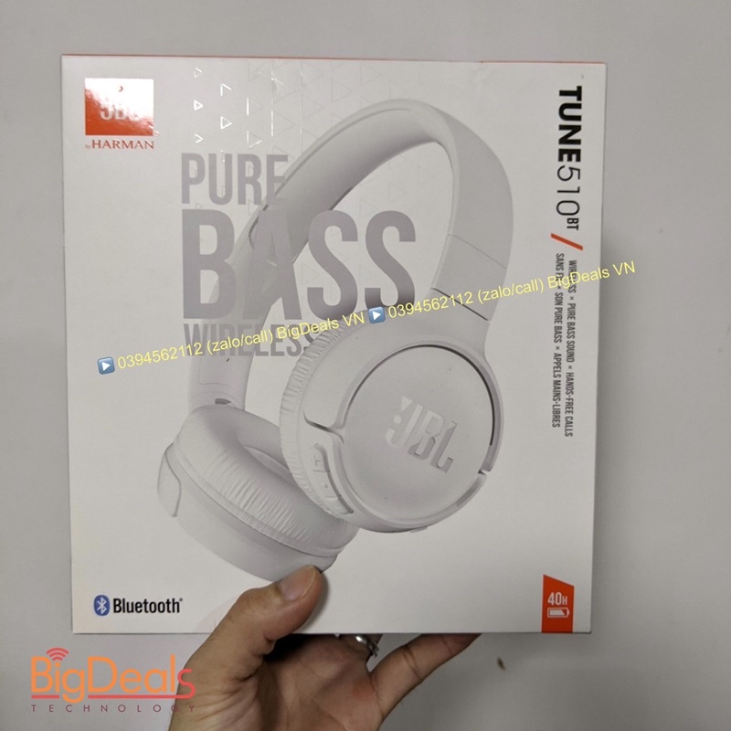 Tai nghe bluetooth JBL TUNE 500BT, 510BT New Chính hãng, BigDeals VN