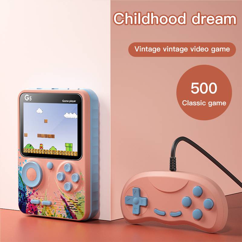 Máy Chơi Game Cầm Tay G5 Super Mario 500 Trò Chơi Cổ Điển Màn Hình LCD Phong Cách Retro