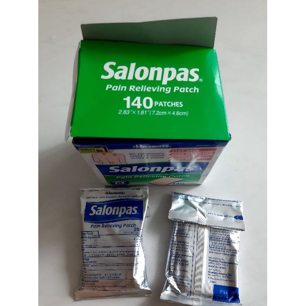 MIẾNG CAO DÁN GIẢM ĐAU NHỨC SALONPAS HISAMITSU.NỘI ĐỊA NHẬT / Mỹ - hộp 140 miếng / tách lẻ