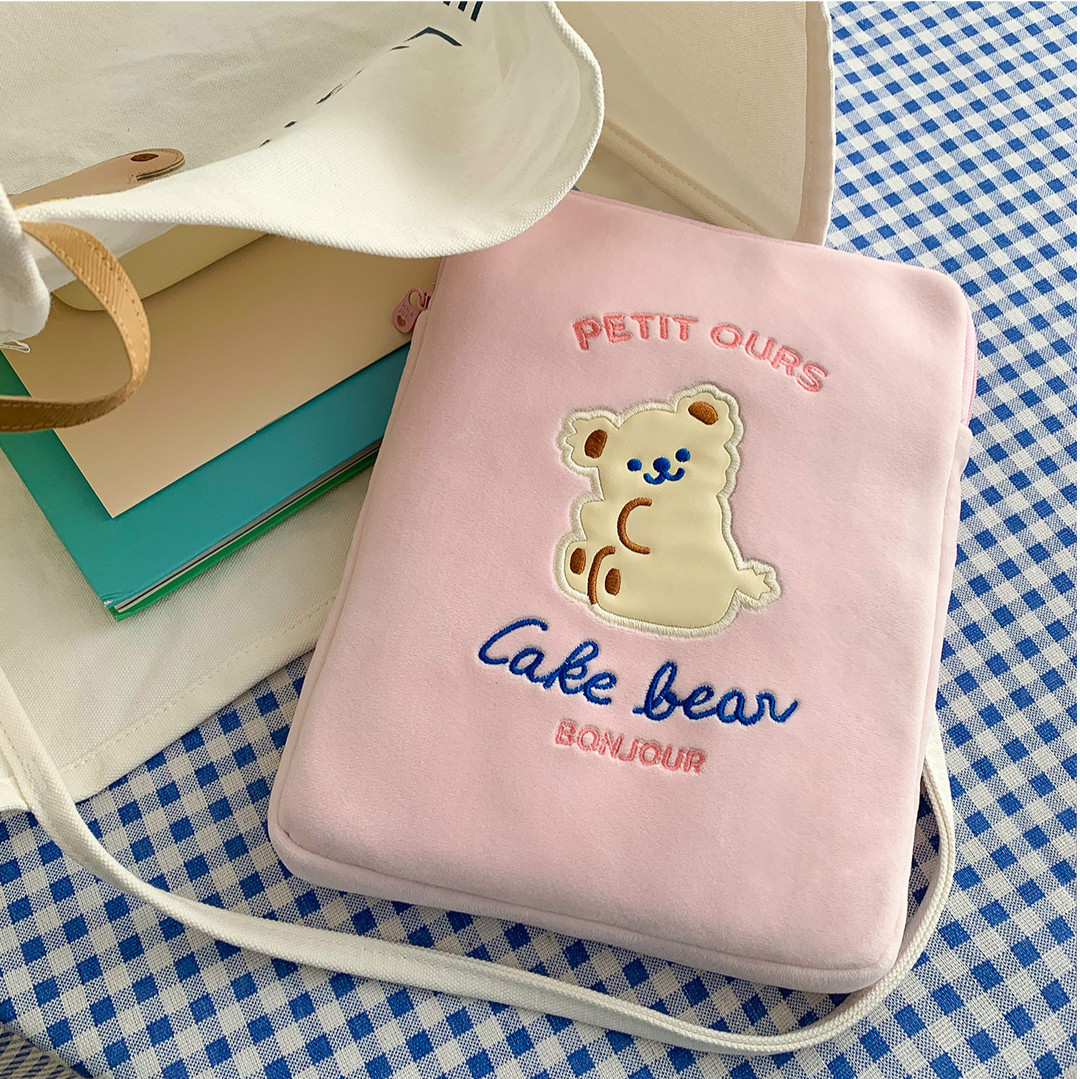 MINGKE Tablet Sleeve iPad Pouch Bag for 9.7 inch 10.5 inch 11 inch Thick Plush Zipper Shockproof Cute