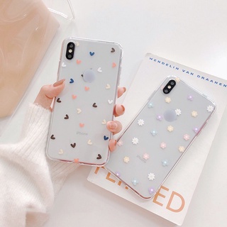 Ốp trong suốt in hình hoa nhỉ ốp lưng iphone bảo vệ cho 11/11Pro/11pro Max X XR XS XS MAX /6 7 8 Plus SE t05
