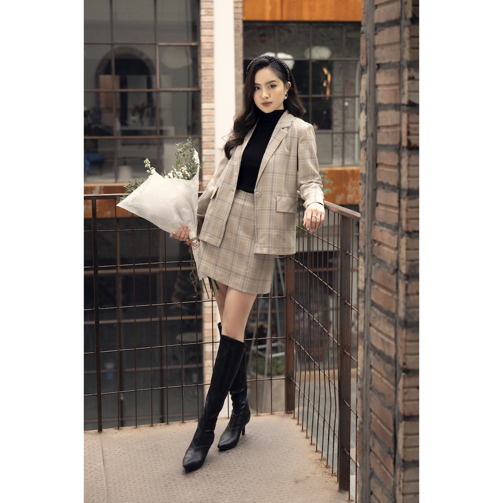 [HÀNG CÓ SẴN]Set vest nữ thiết kế Mosohali Honey trẻ trung năng động (Áo vest + Chân váy)