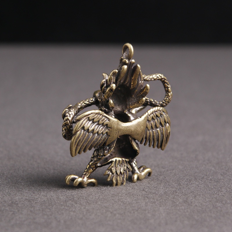 Mặt dây chuyền hình chìa khóa bằng đồng thau thiết kế nhỏ nhắn phong cách đạo Phật