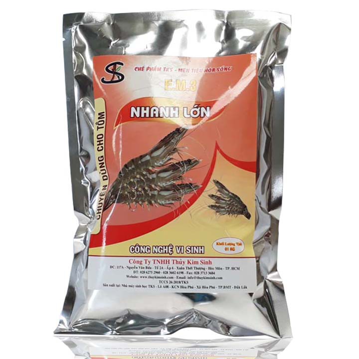 MEN TIÊU HÓA SỐNG -Thủy Sản: Nhanh Lớn, Tăng Sức Đề Kháng, Rút Ngắn Thời Gian Nuôi- Gói 1kg