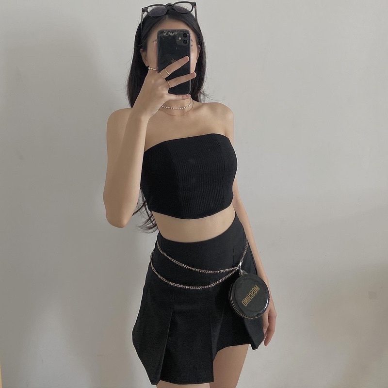 TUBE TOP  ÁO ỐNG CROPTOP ĐAN LƯNG