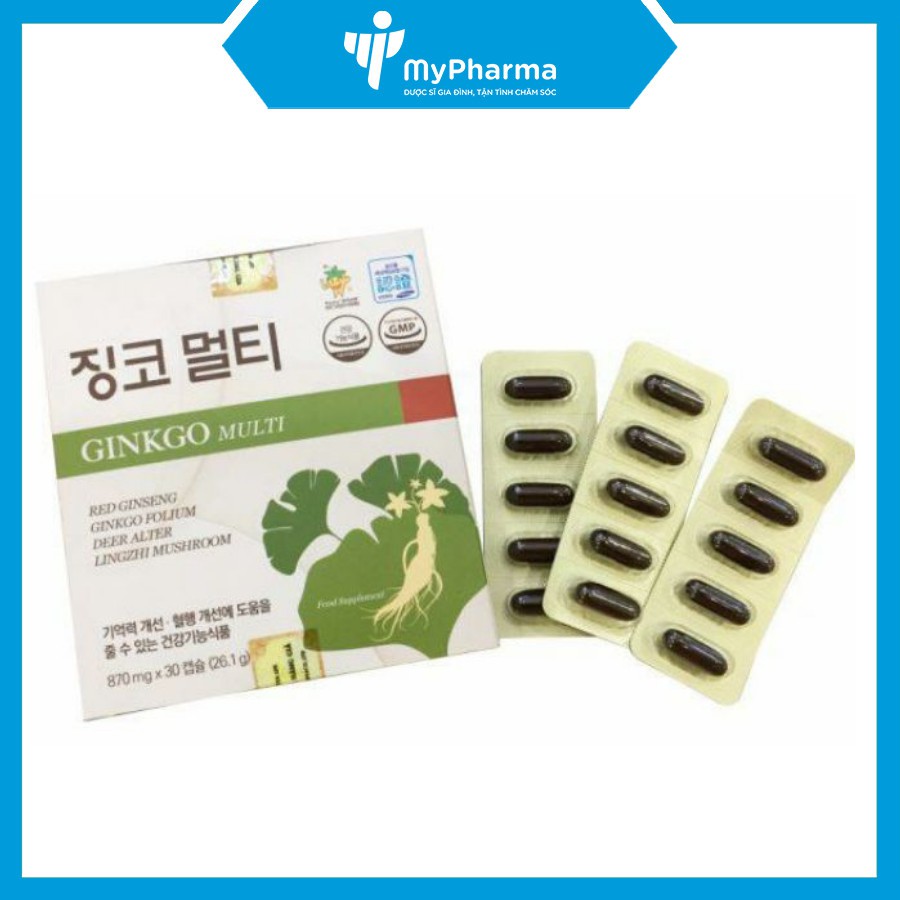 Ginkgo Multi Korea – Cải thiện trí nhớ, giảm đau đầu, chóng mặt