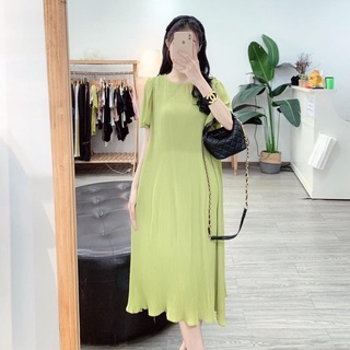 ⚡️KBPL⚡️ VÁY PHỐI CỔ DẬP LI NƠ TAY BỒNG