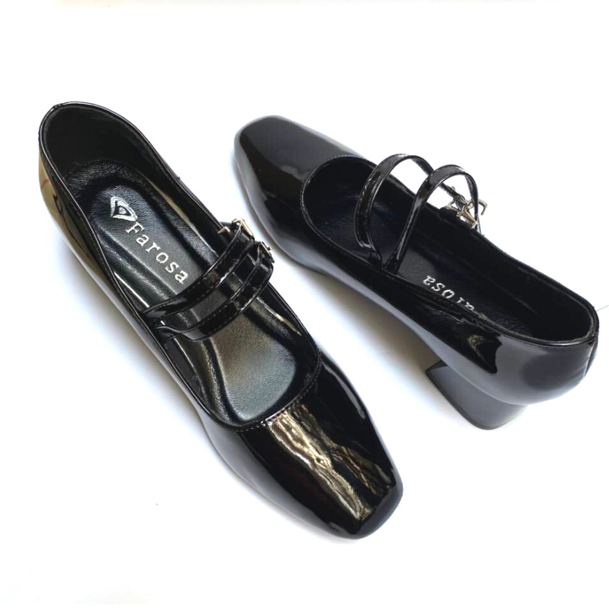 Giày nữ cao gót 5cm mary jane tiểu thư FAROSA cài hai quai ngang cưc sang chảnh- TS91